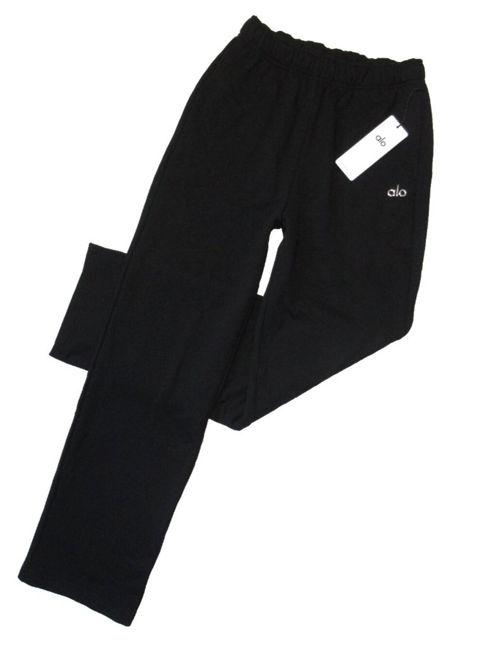 NWT Alo Yoga Unisex U5012RG Accolade Straight Leg Sweatpant in Black XS